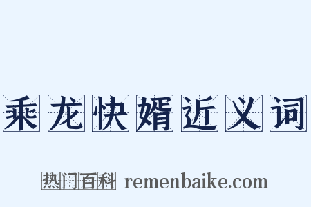 乘龙快婿近义词是什么意思的图片